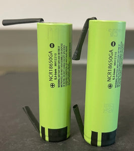 Brand New "2"  Panasonic NCR18650GA 3500mAh 10A 18650 Battery, w/ Tabs