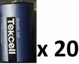 Brand New  "20" Tekcell SB-AA02 3.6V 1/2AA Lithium Battery, 3.6 V 1200mAh, 2018