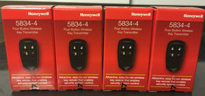 Brand New " 4 "  Honeywell 5834-4 wireless remote Keyfob for any Lynx  panels