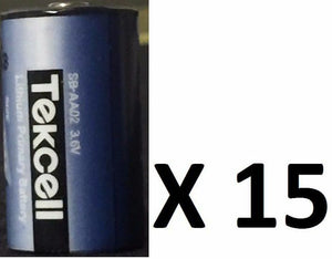 Brand New  "15" Tekcell SB-AA02 3.6V 1/2AA Lithium Battery, 3.6 V 1200mAh, 2018