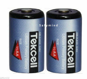 Brand New  " 2 " Tekcell SB-AA02 3.6V 1/2AA Lithium Battery, 1200mAh, MFG: 10/18